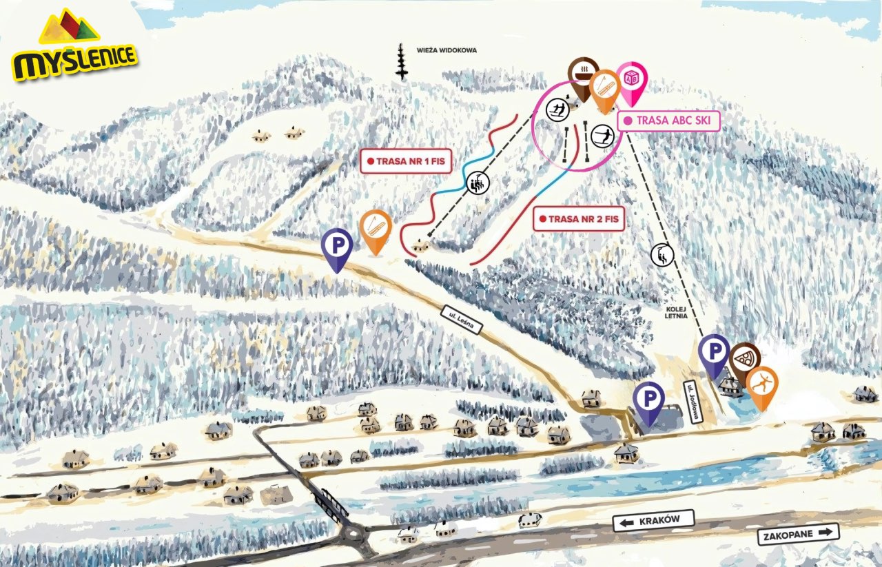 Sport Arena Myślenice - mapa stacji Sport Arena Myślenice - mapa stacji